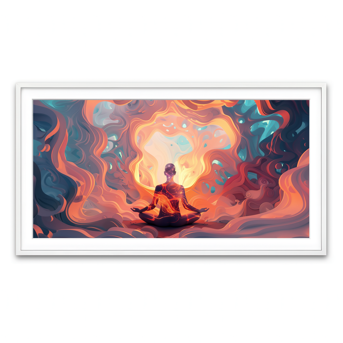 Framed Print 2x1 White