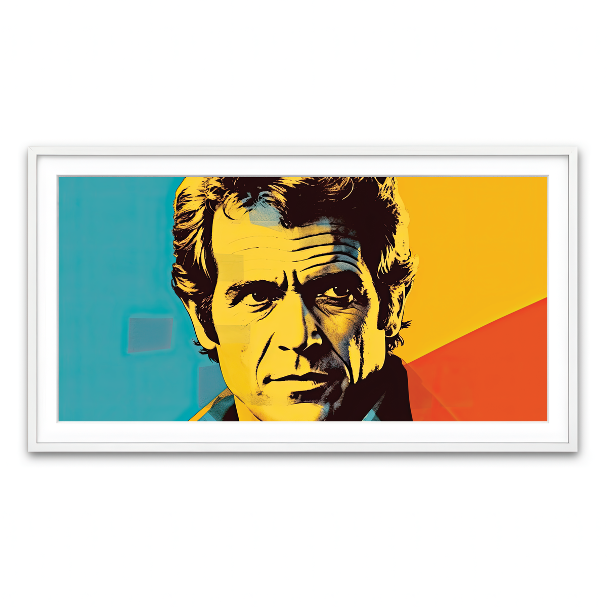 Framed Print 2x1 White