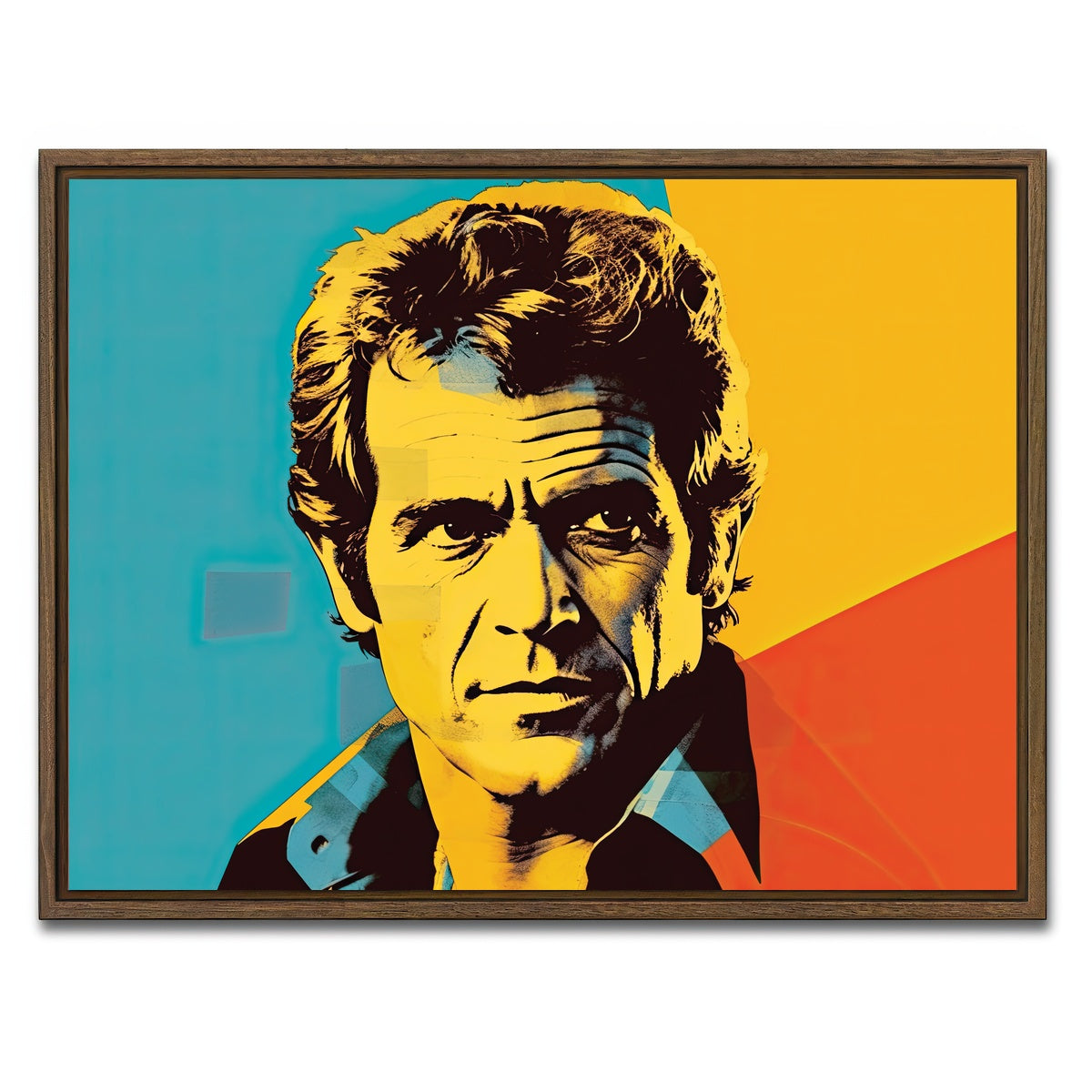 AUTO-MOCKUP WHITE | Mel Gibson III | 1 Piece | Walnut Framed Canvas | group=4x3