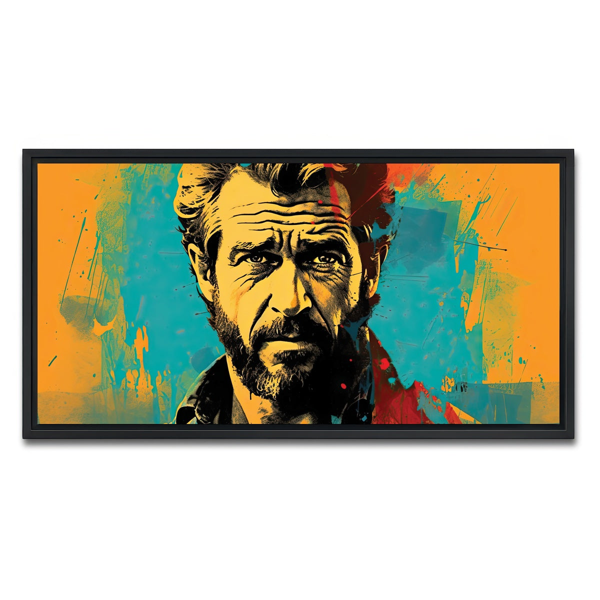 AUTO-MOCKUP WHITE | Mel Gibson II | 1 Piece | Black Framed Canvas | group=2x1