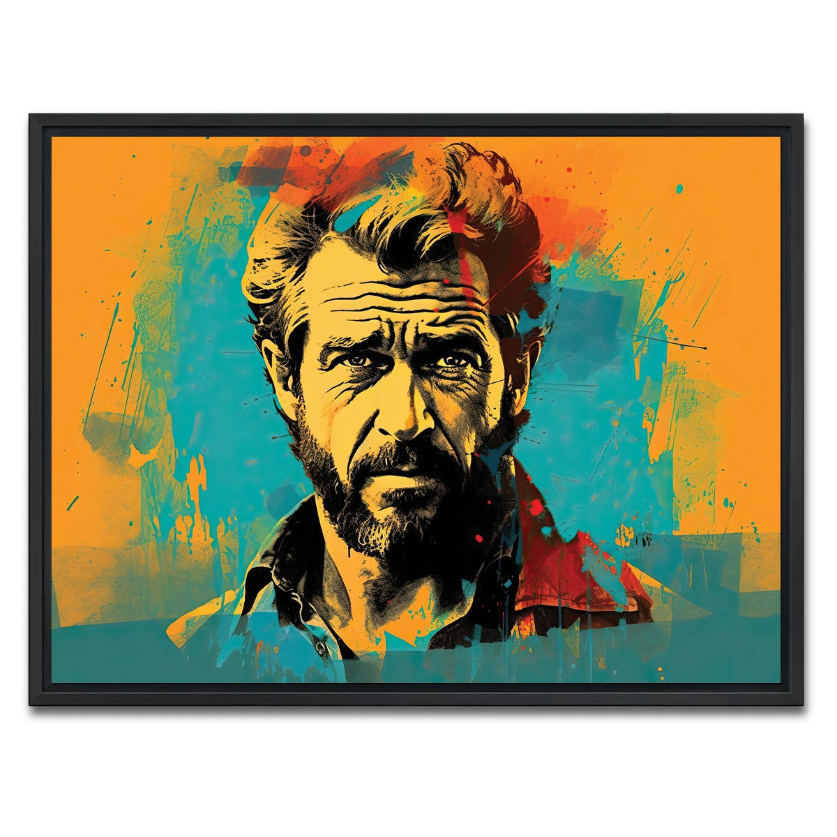 AUTO-MOCKUP WHITE | Mel Gibson II | 1 Piece | Black Framed Canvas | group=4x3