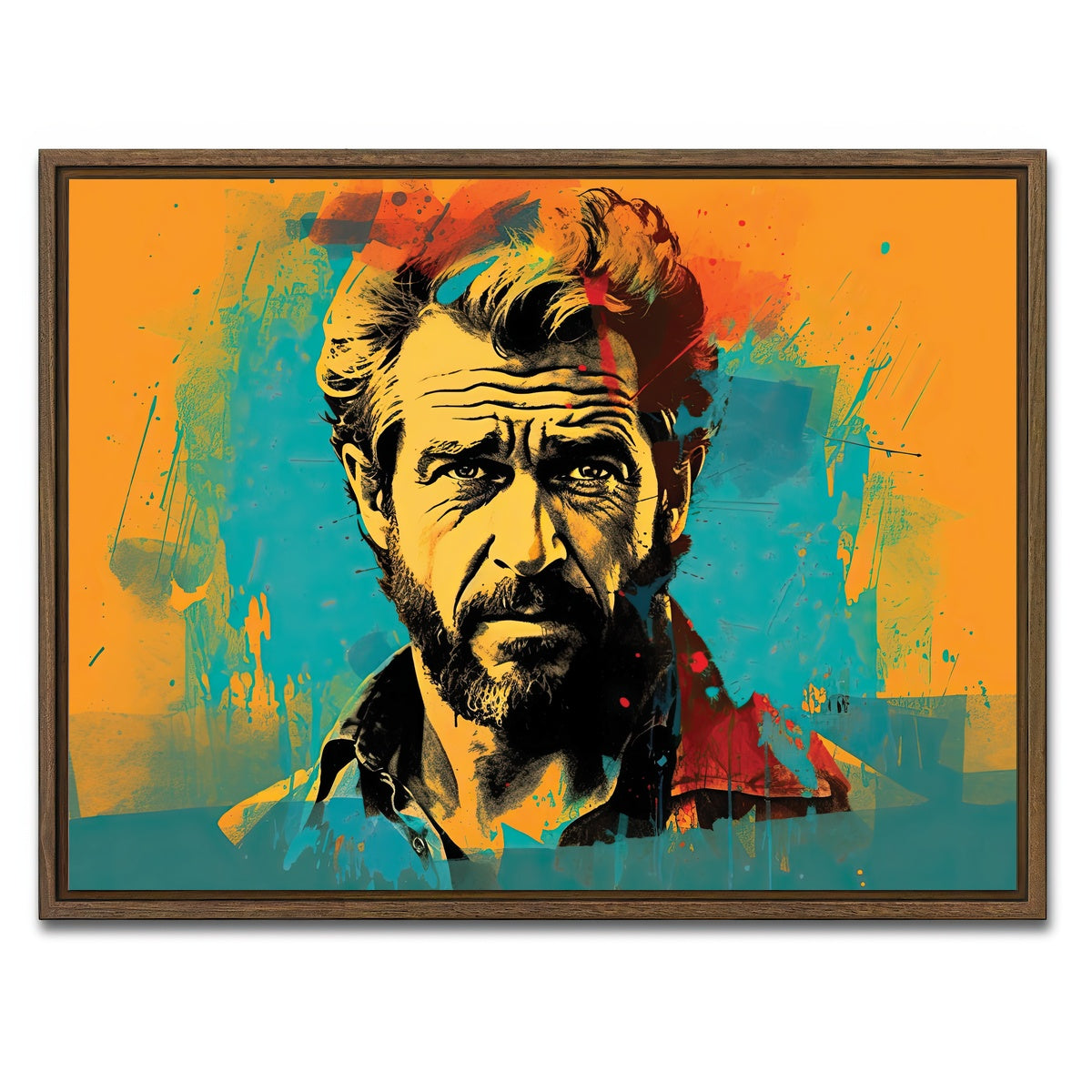 AUTO-MOCKUP WHITE | Mel Gibson II | 1 Piece | Walnut Framed Canvas | group=4x3