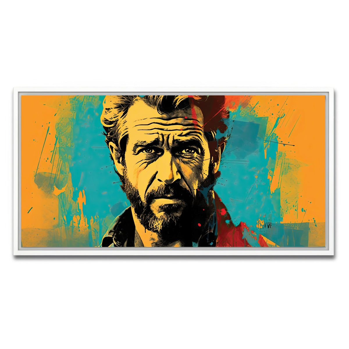 AUTO-MOCKUP WHITE | Mel Gibson II | 1 Piece | White Framed Canvas | group=2x1