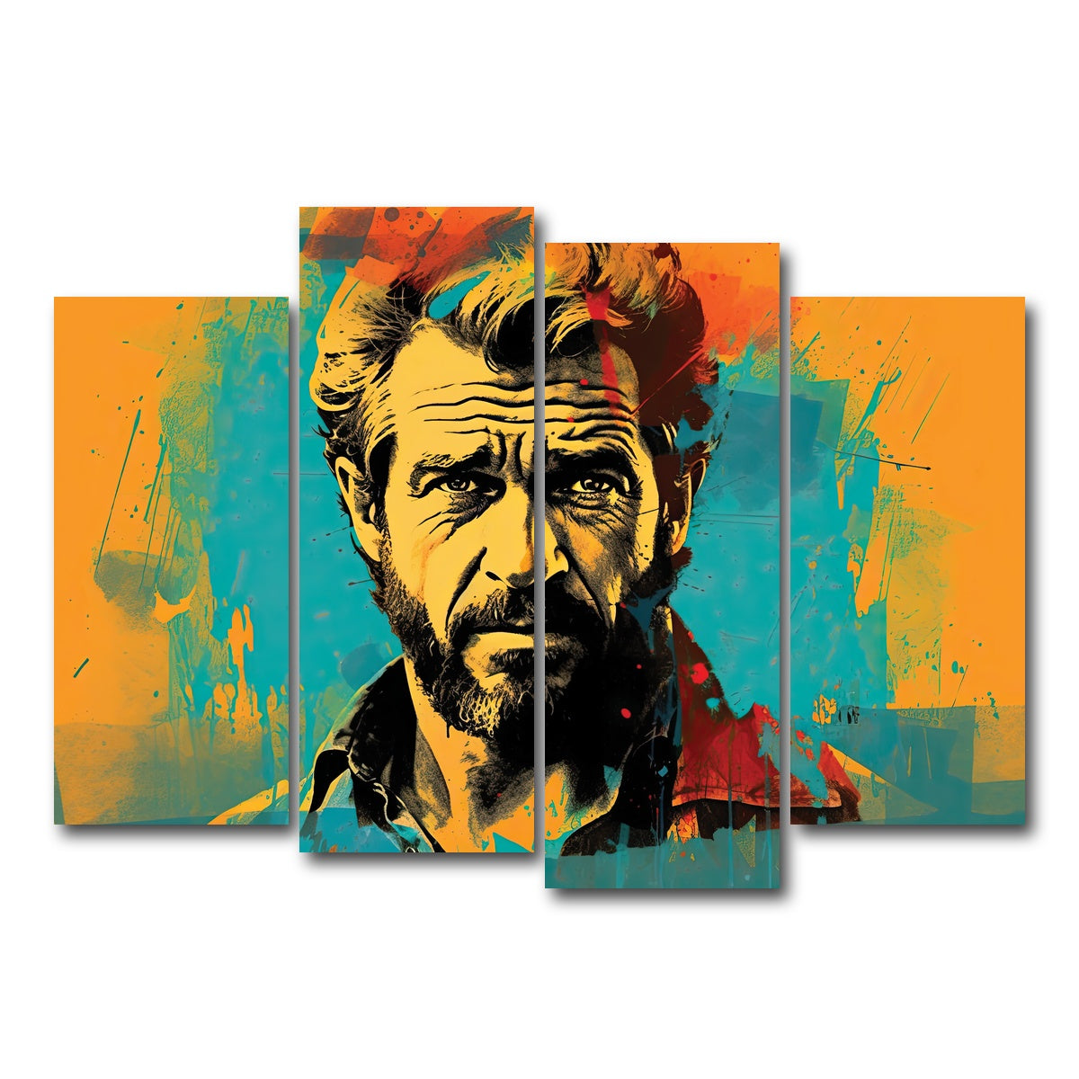 AUTO-MOCKUP WHITE | Mel Gibson II | 4 Piece | Gallery Wrap Canvas | group=4_normal