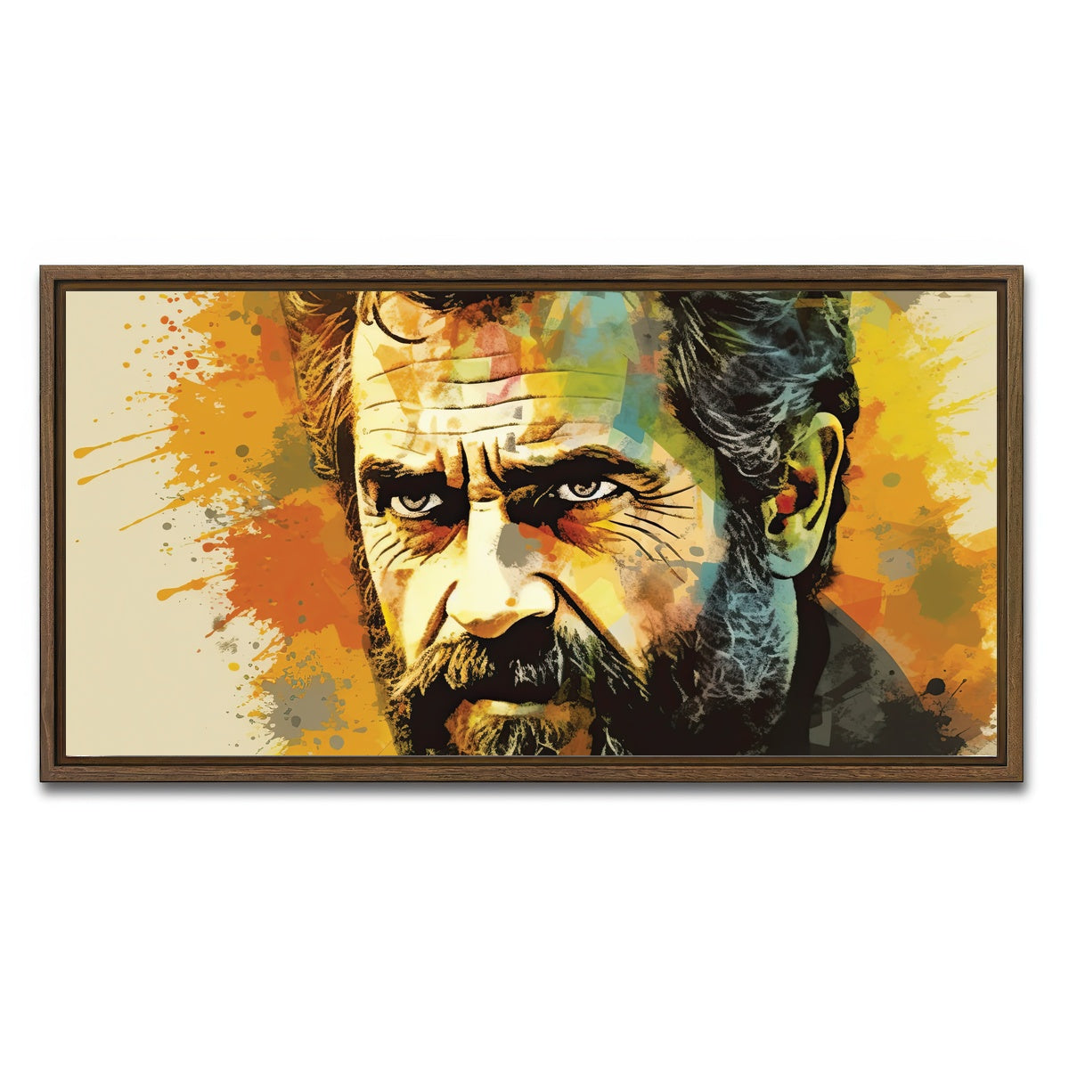 AUTO-MOCKUP WHITE | Mel Gibson I | 1 Piece | Walnut Framed Canvas | group=2x1
