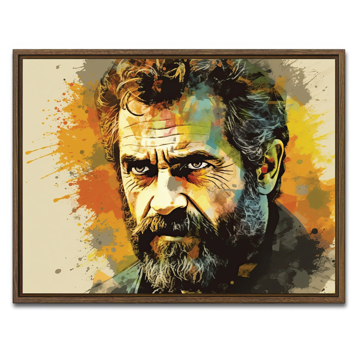 AUTO-MOCKUP WHITE | Mel Gibson I | 1 Piece | Walnut Framed Canvas | group=4x3