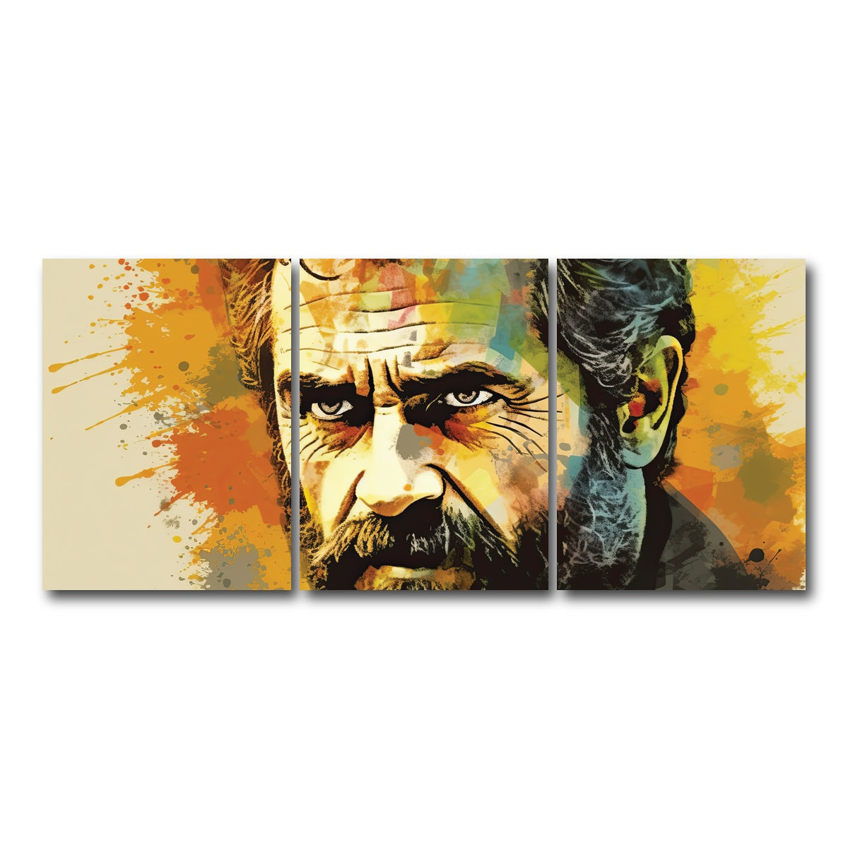 AUTO-MOCKUP WHITE | Mel Gibson I | 3 Piece | Gallery Wrap Canvas | group=18x24