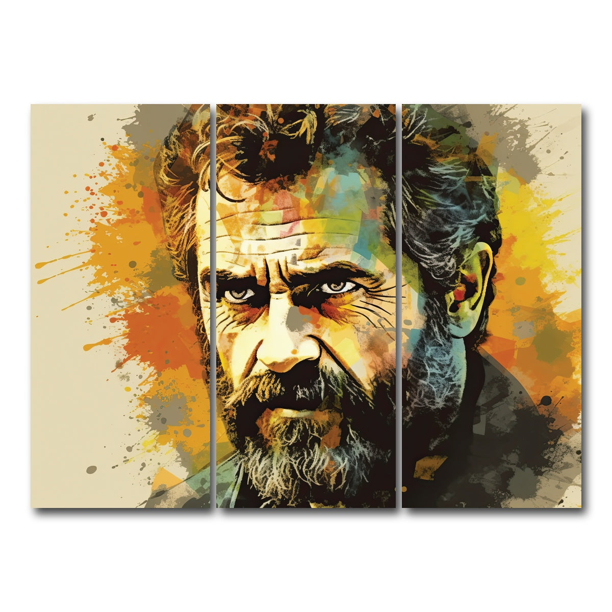 AUTO-MOCKUP WHITE | Mel Gibson I | 3 Piece | Gallery Wrap Canvas | group=8x18