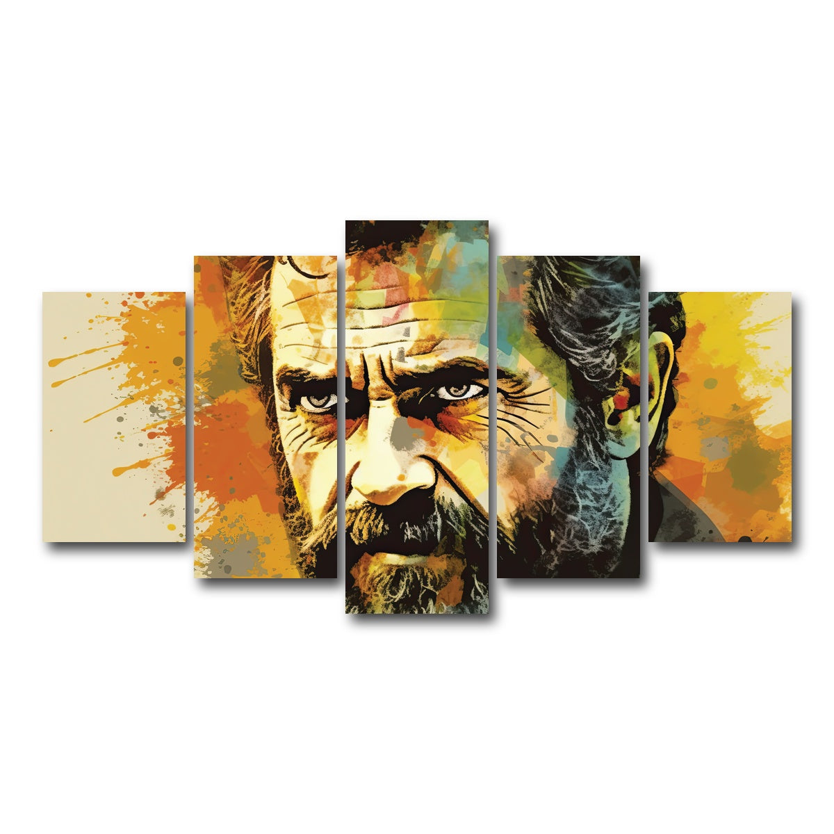 AUTO-MOCKUP WHITE | Mel Gibson I | 5 Piece | Gallery Wrap Canvas | group=5_normal