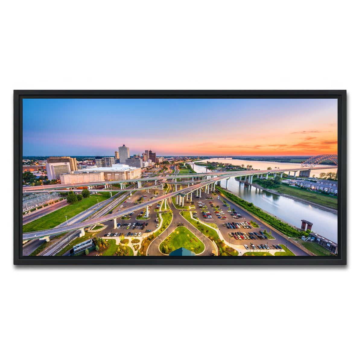 AUTO-MOCKUP WHITE | Memphis Aerial | 1 Piece | Black Framed Canvas | group=2x1
