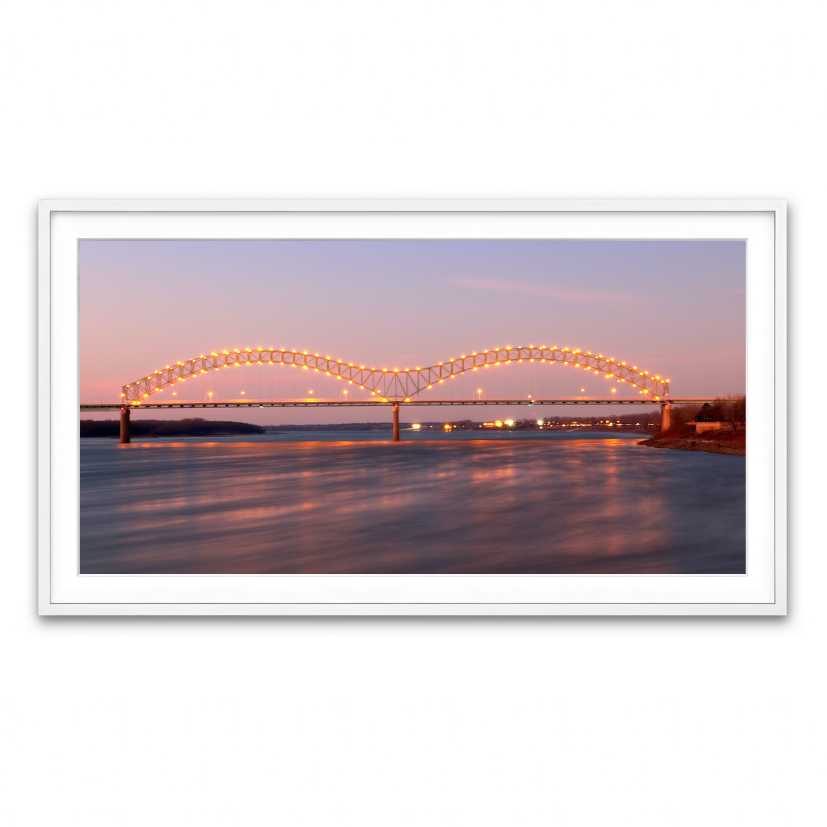 Framed Print 2x1 White