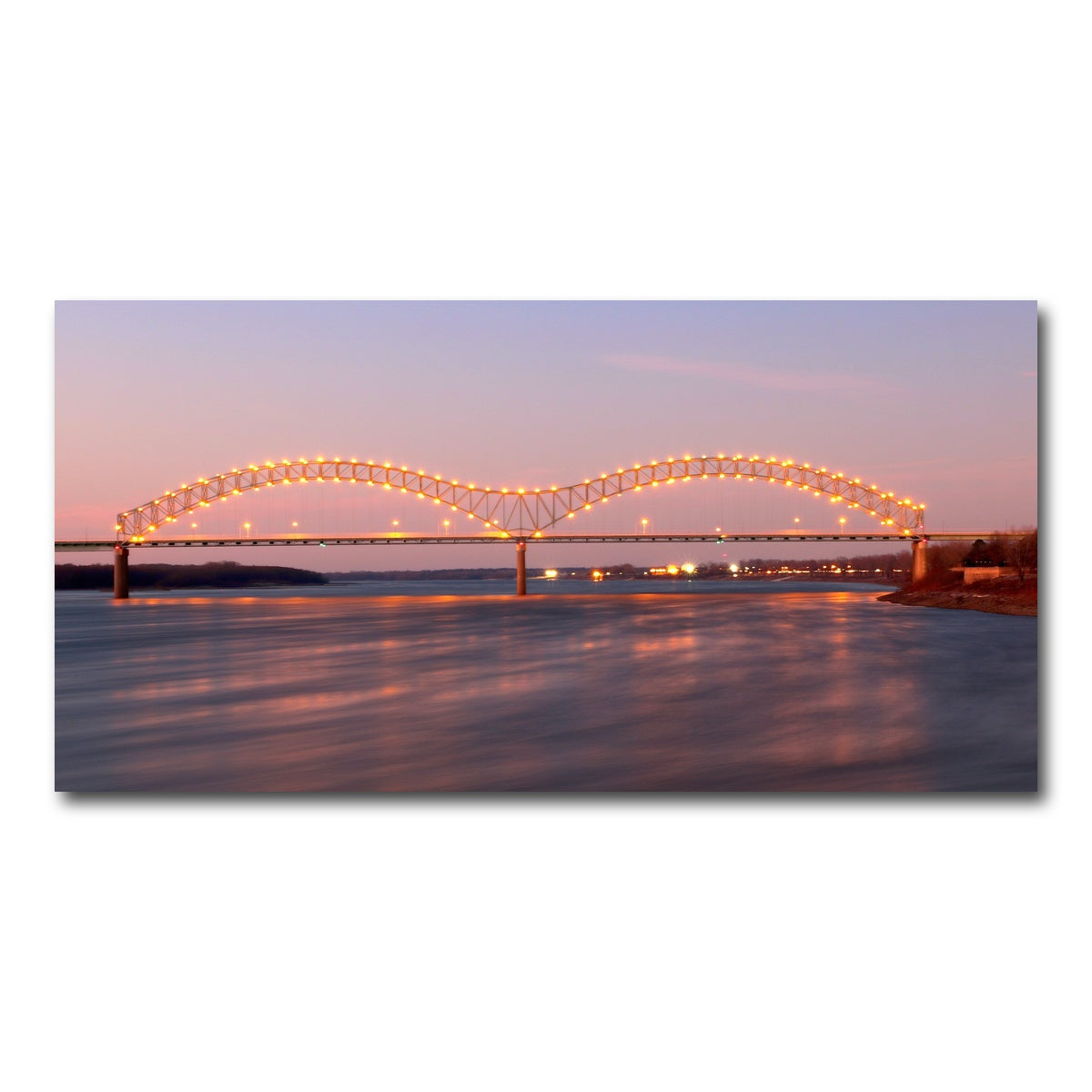 AUTO-MOCKUP WHITE | Memphis Arkansas Bridge | 1 Piece | Gallery Wrap Canvas | group=2x1