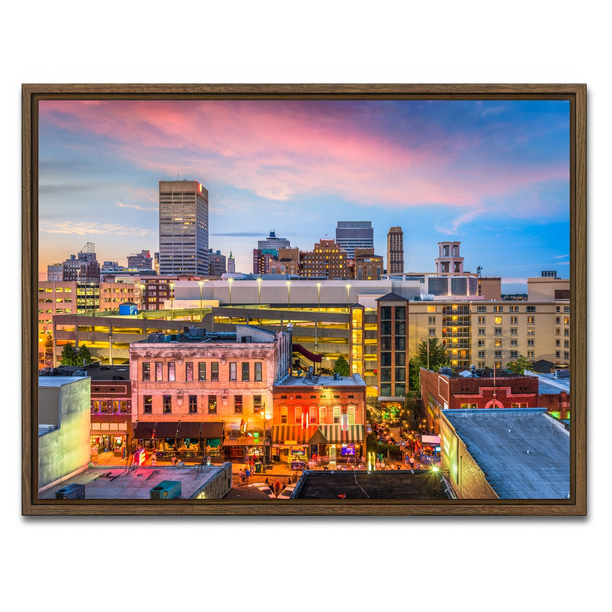AUTO-MOCKUP WHITE | Memphis | 1 Piece | Walnut Framed Canvas | group=4x3