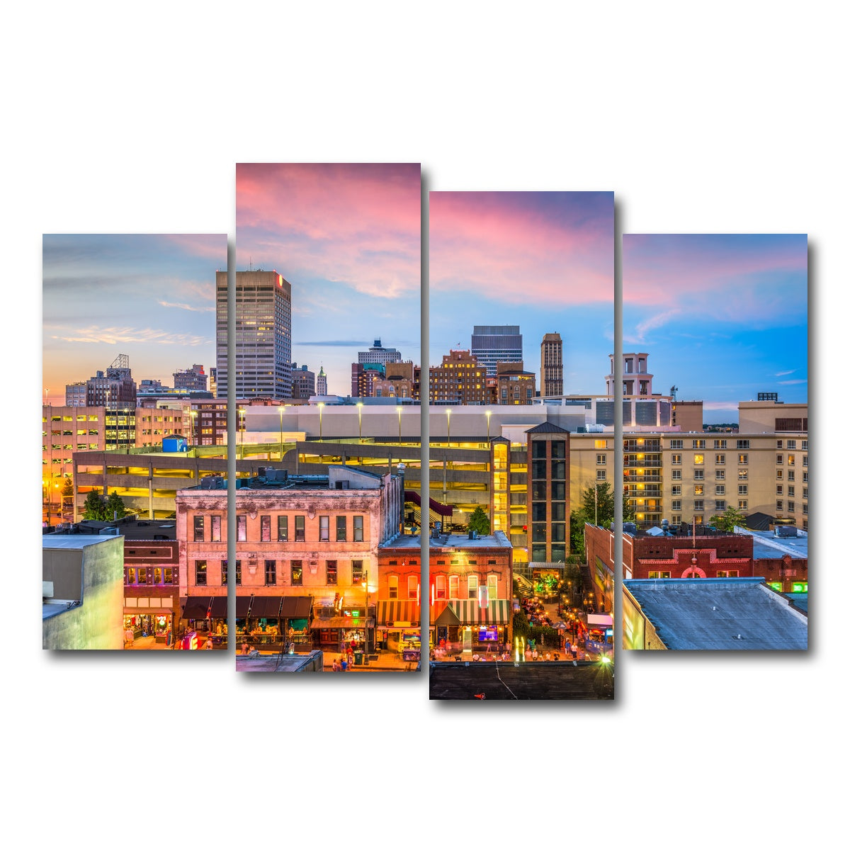 AUTO-MOCKUP WHITE | Memphis | 4 Piece | Gallery Wrap Canvas | group=4_normal