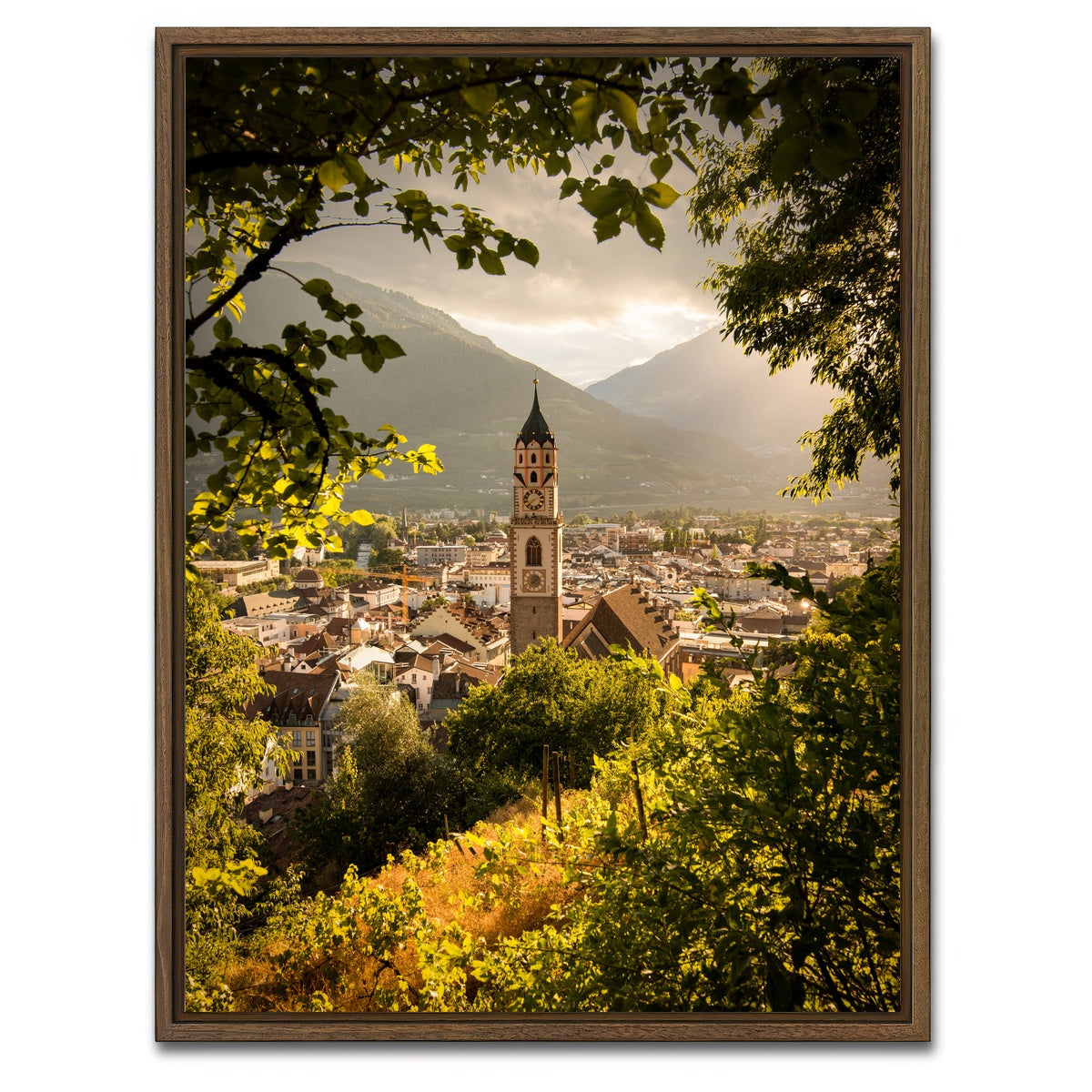 AUTO-MOCKUP WHITE | Merano | 1 Piece | Walnut Framed Canvas | group=3x4