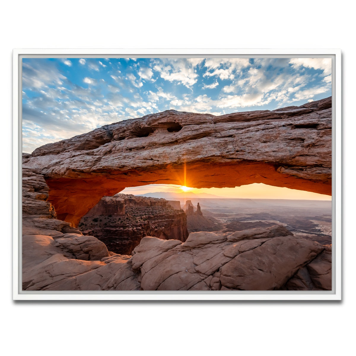 AUTO-MOCKUP WHITE | Mesa at Sunrise | 1 Piece | White Framed Canvas | group=4x3