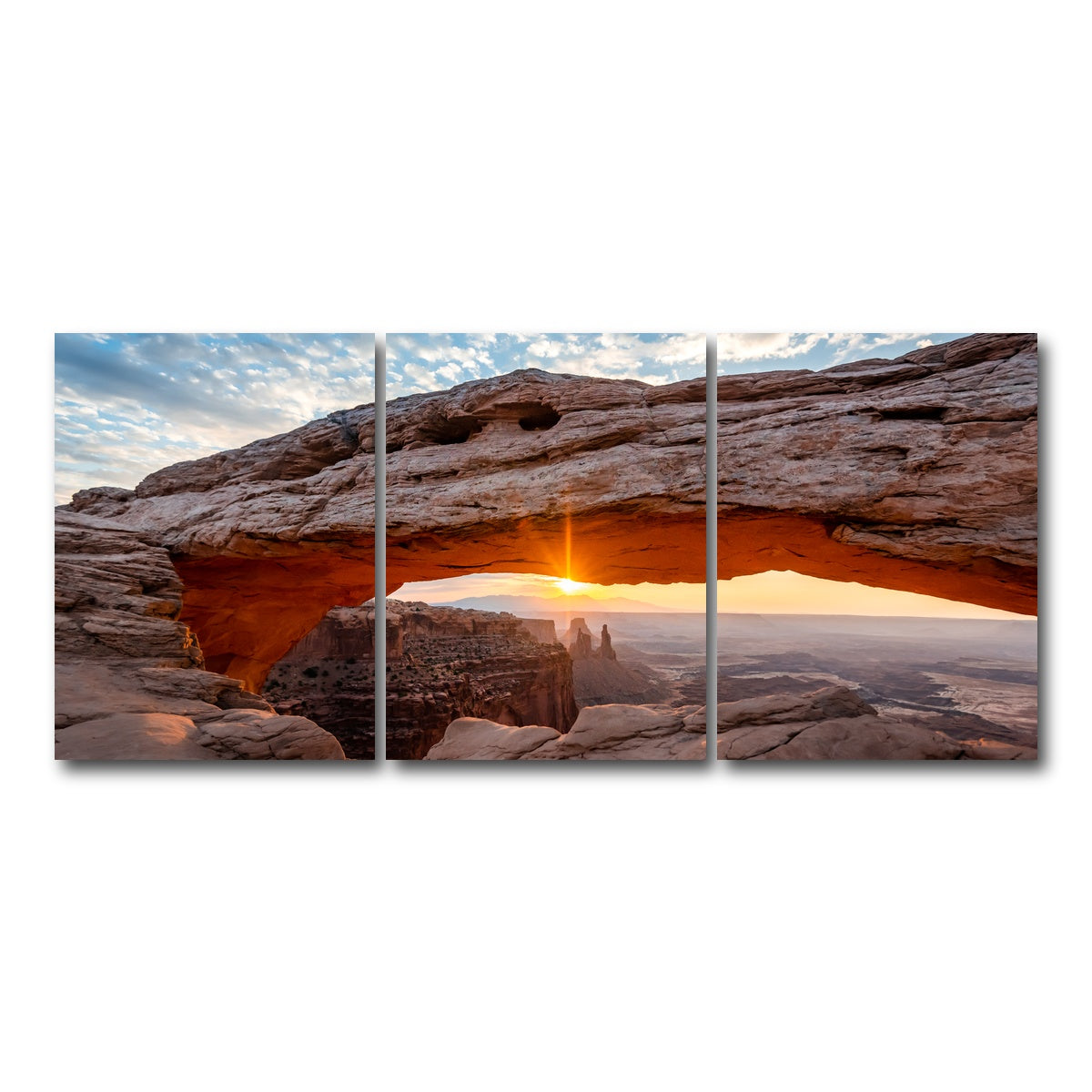 AUTO-MOCKUP WHITE | Mesa at Sunrise | 3 Piece | Gallery Wrap Canvas | group=18x24