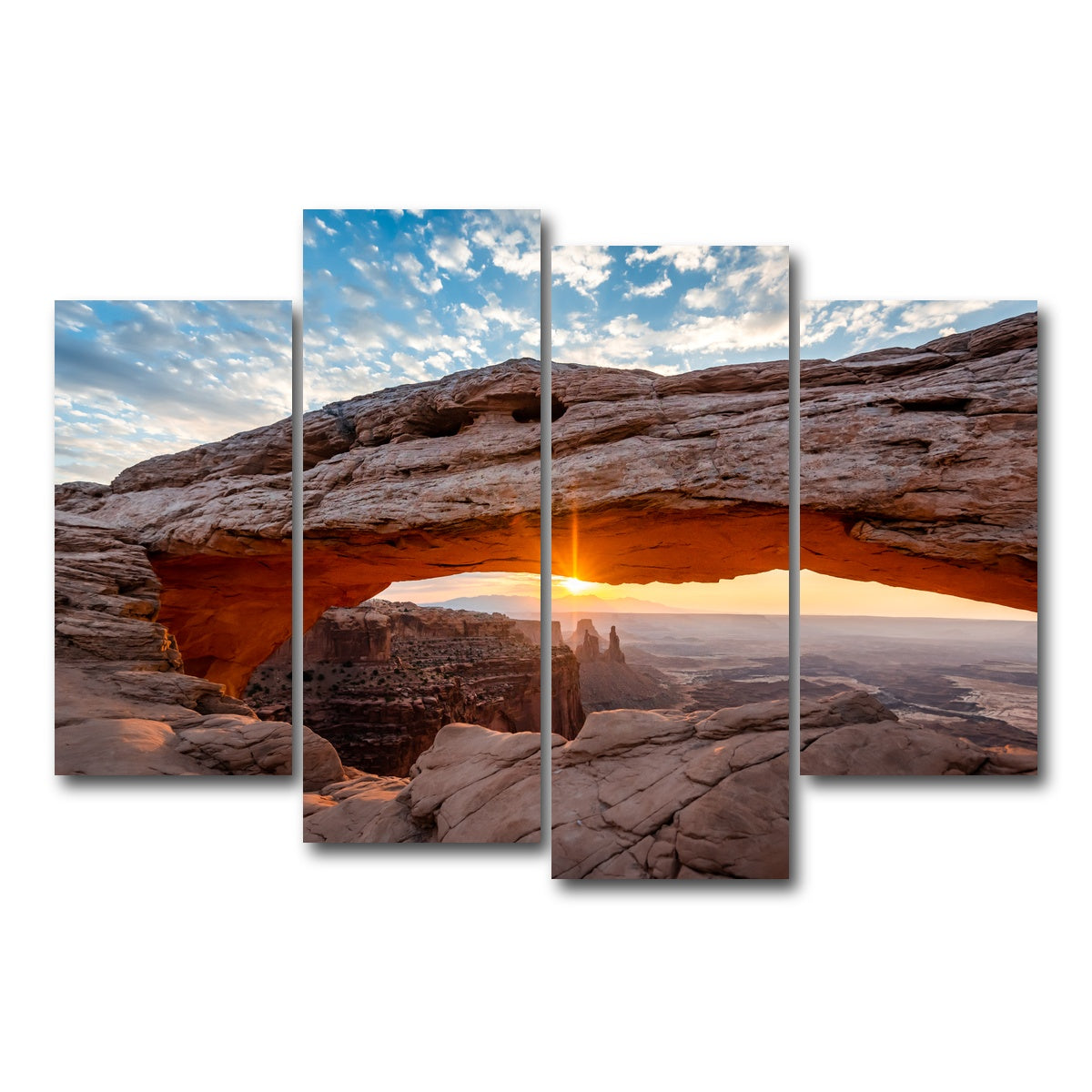 AUTO-MOCKUP WHITE | Mesa at Sunrise | 4 Piece | Gallery Wrap Canvas | group=4_short