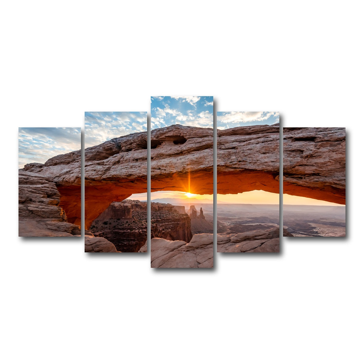 AUTO-MOCKUP WHITE | Mesa at Sunrise | 5 Piece | Gallery Wrap Canvas | group=5_normal