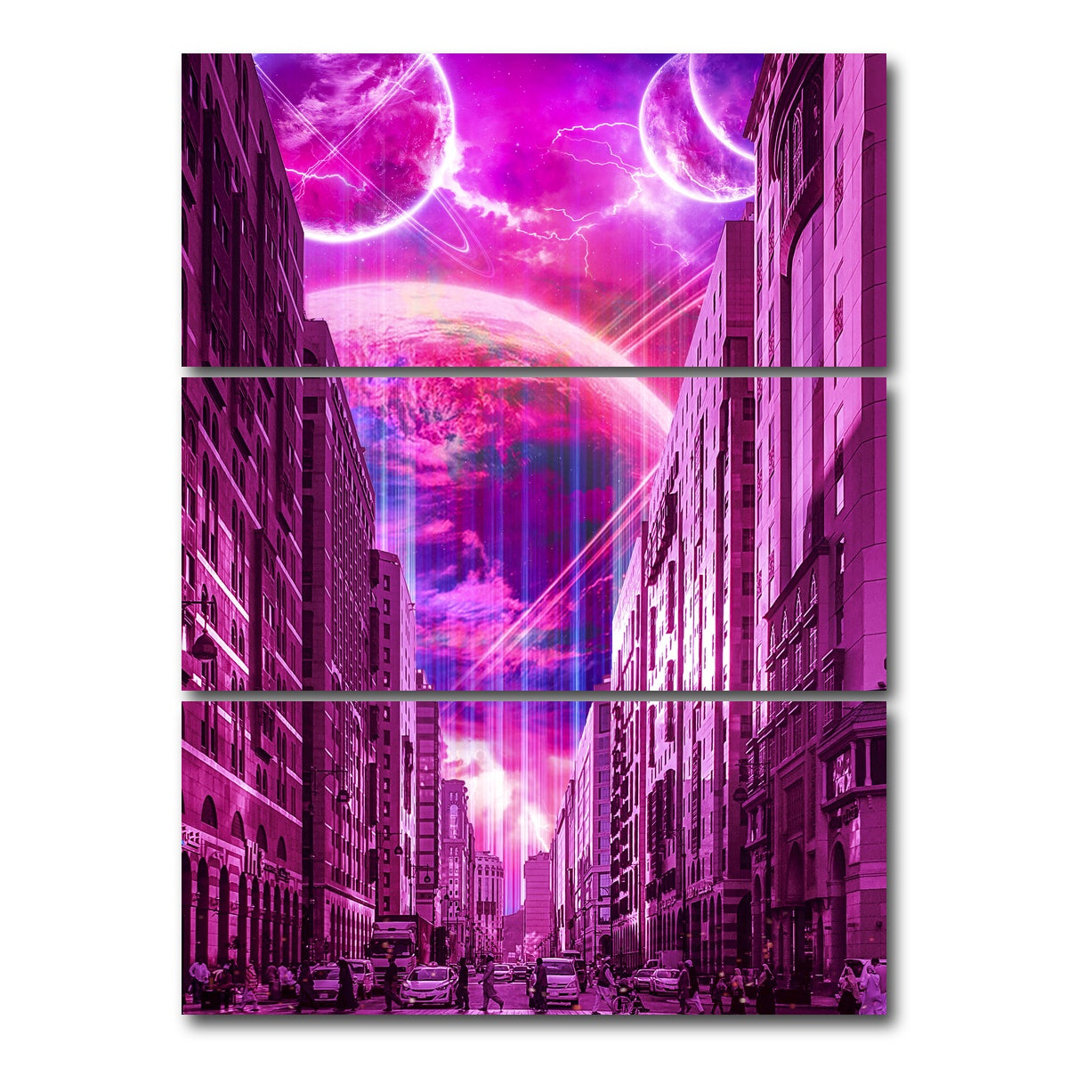 AUTO-MOCKUP WHITE | Meta City | 3 Piece | Gallery Wrap Canvas | group=8x18_stacked