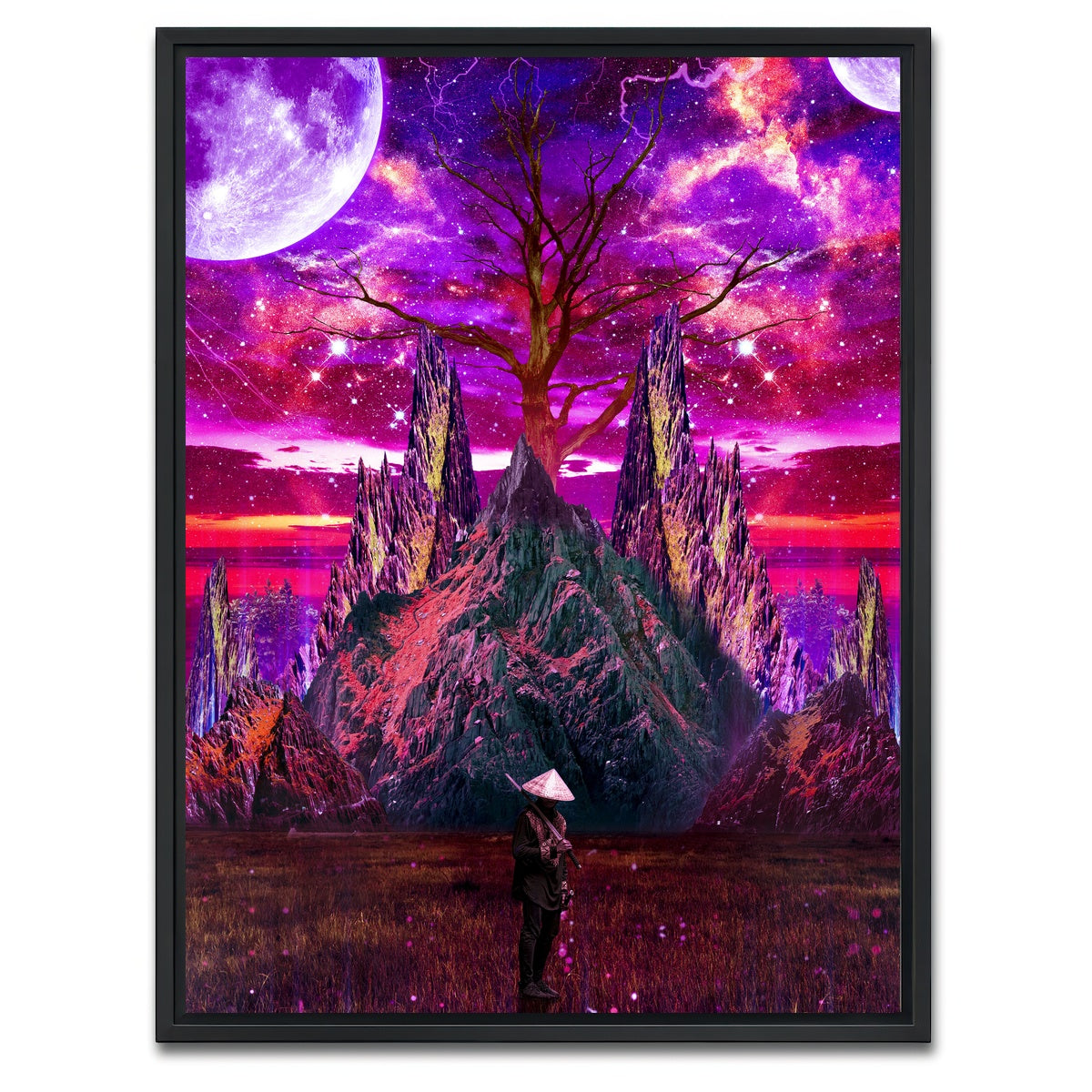 AUTO-MOCKUP WHITE | Metal Of Soul Galaxy | 1 Piece | Black Framed Canvas | group=3x4