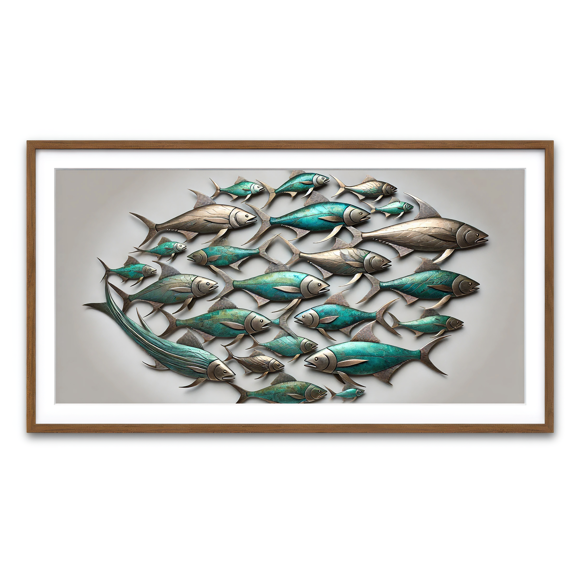 Framed Print 2x1 Walnut