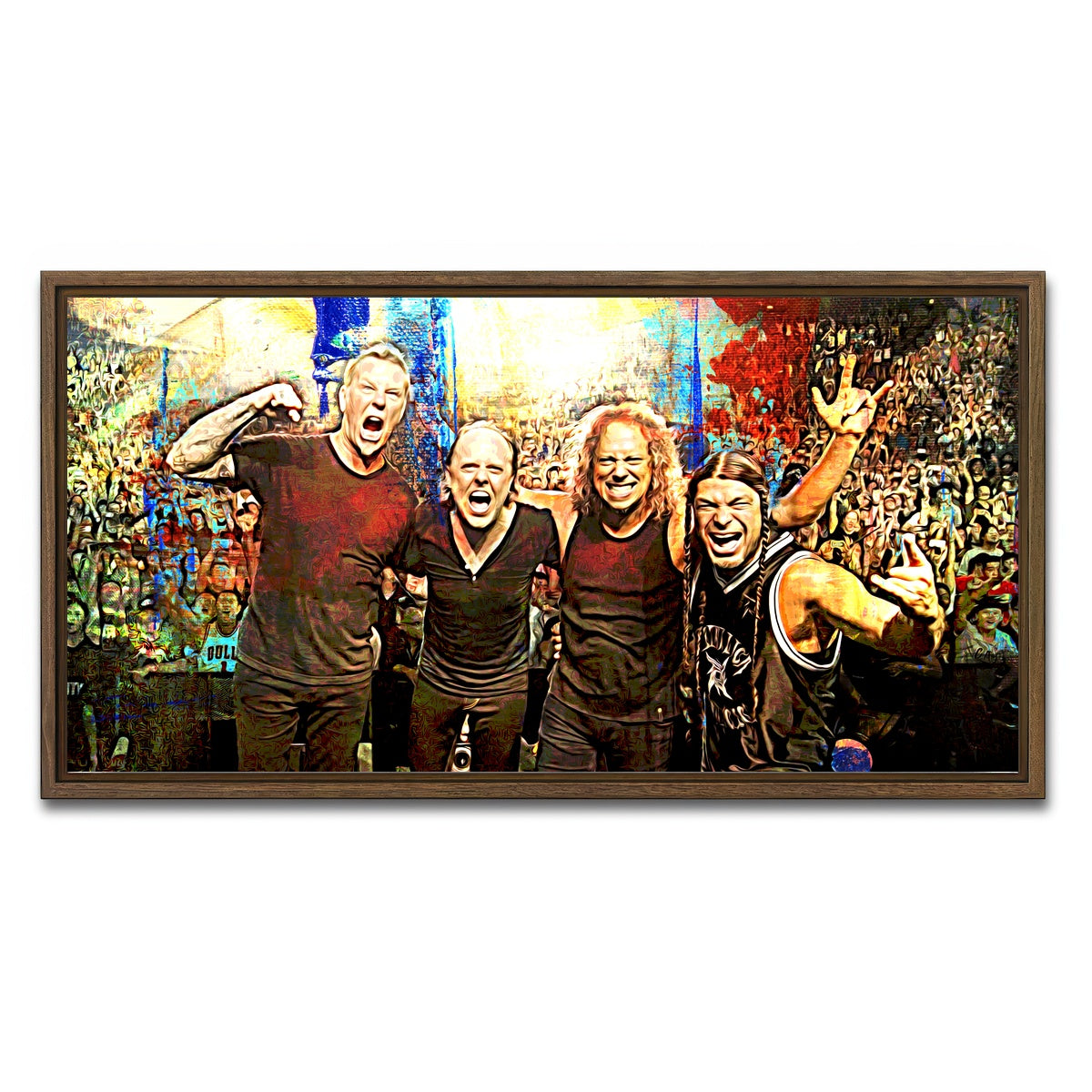 AUTO-MOCKUP WHITE | Metallica | 1 Piece | Walnut Framed Canvas | group=2x1