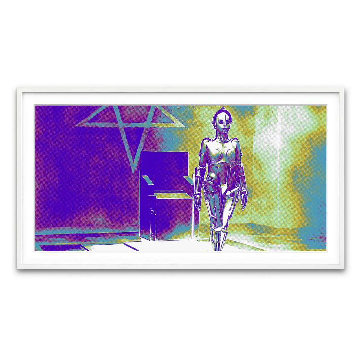 Framed Print 2x1 White