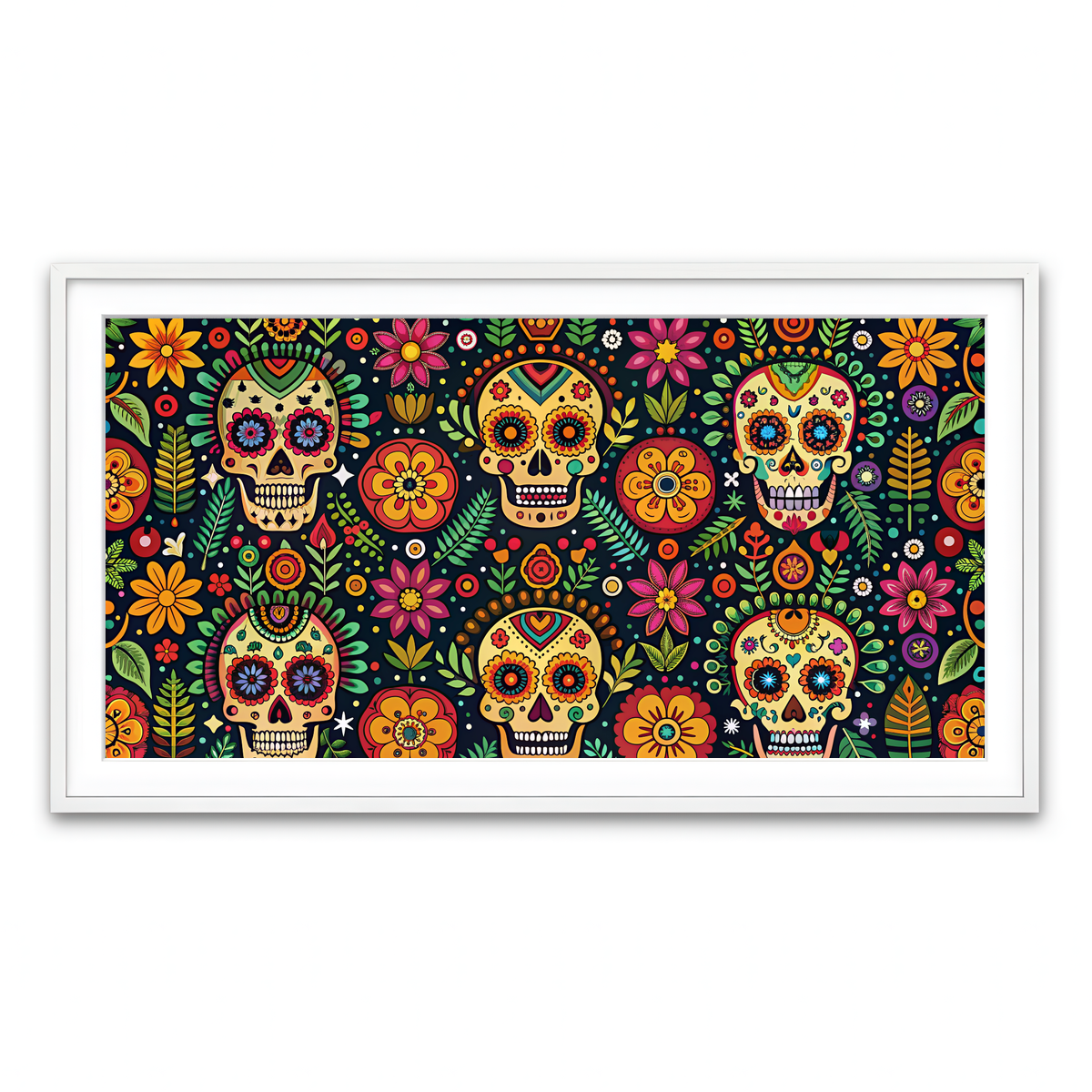 Framed Print 2x1 White