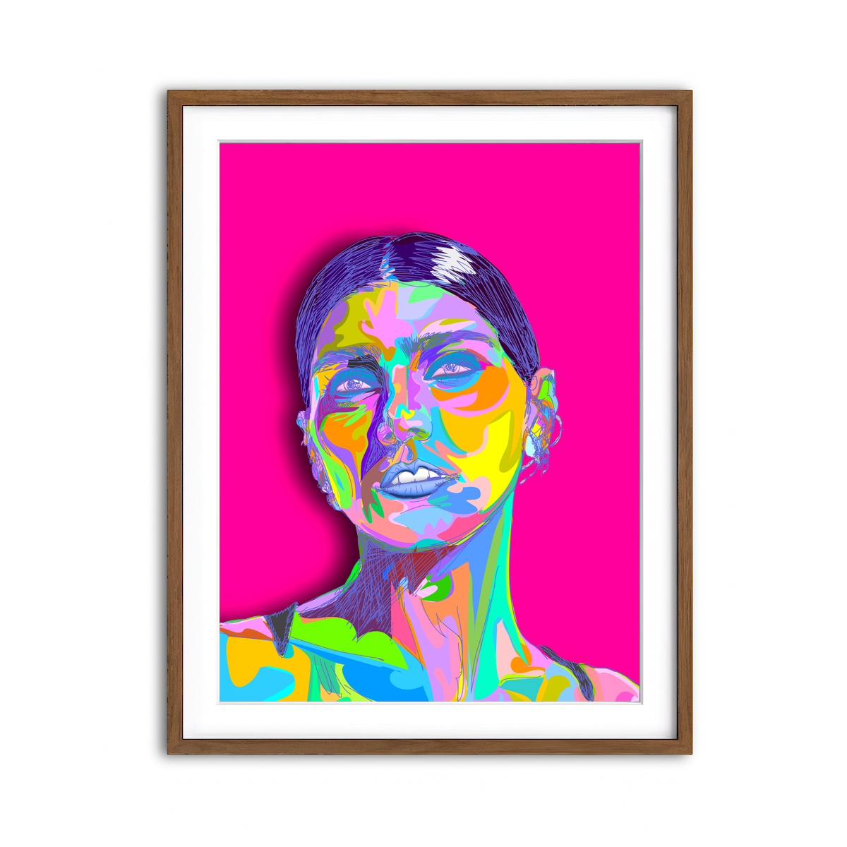 Framed Print 3x4 Walnut