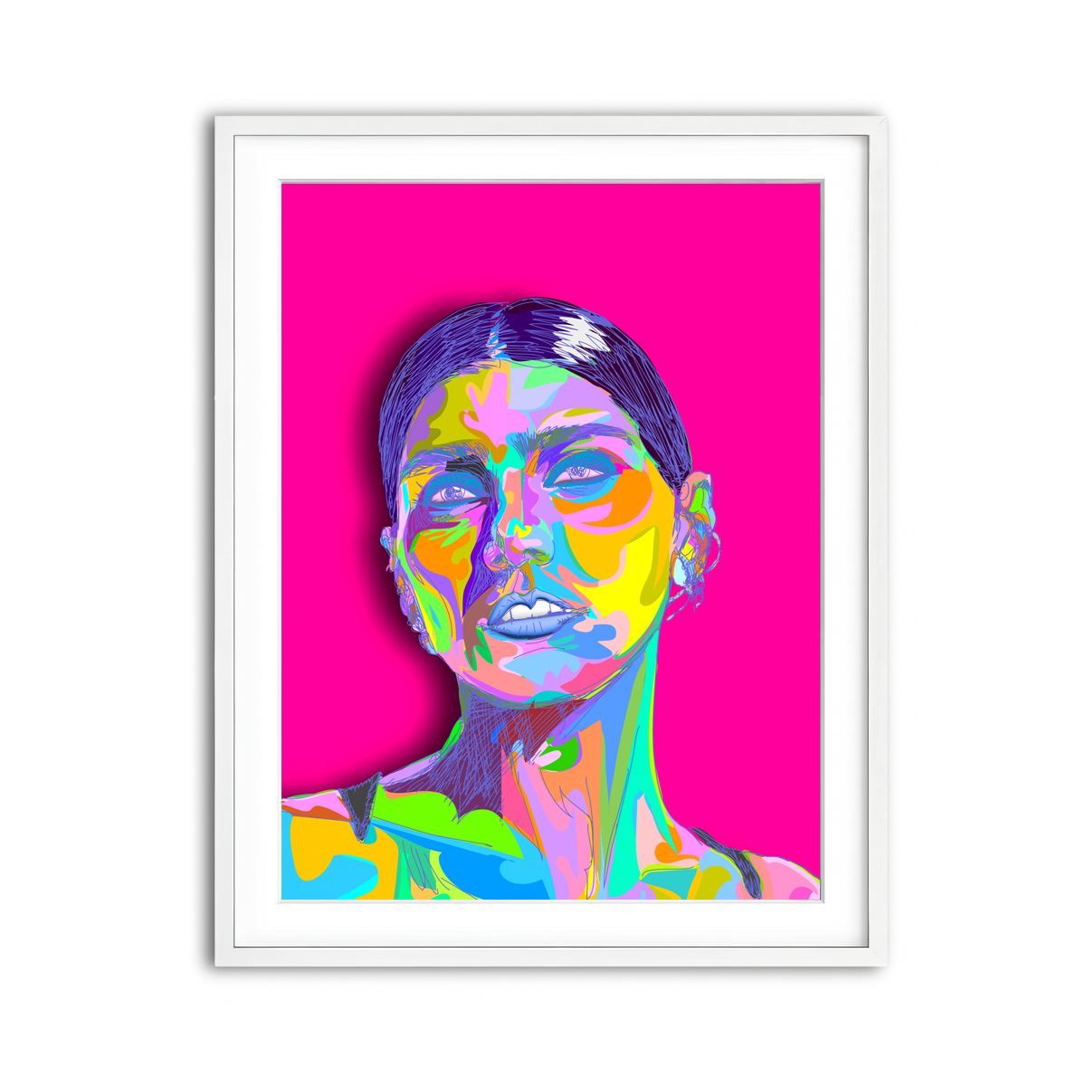 Framed Print 3x4 White