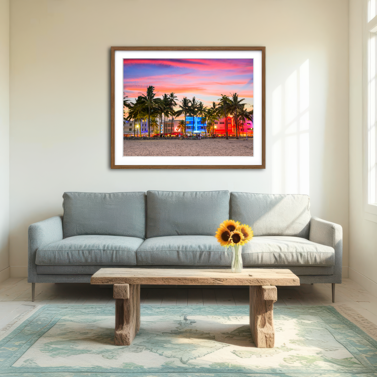 AUTO-MOCKUP ROOM | Miami Beach Ocean Drive Wall Art