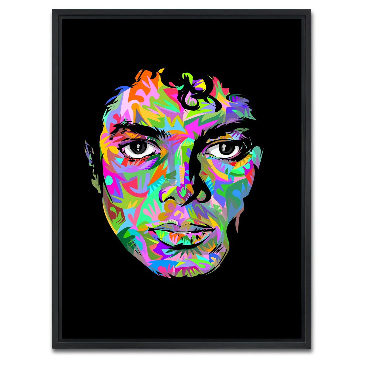 AUTO-MOCKUP WHITE | Michael Jackson Black Out | 1 Piece | Black Framed Canvas | group=3x4
