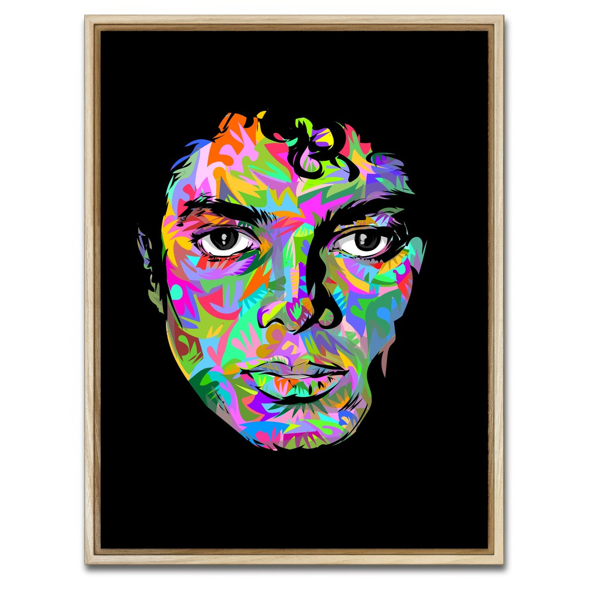AUTO-MOCKUP WHITE | Michael Jackson Black Out | 1 Piece | Natural Framed Canvas | group=3x4