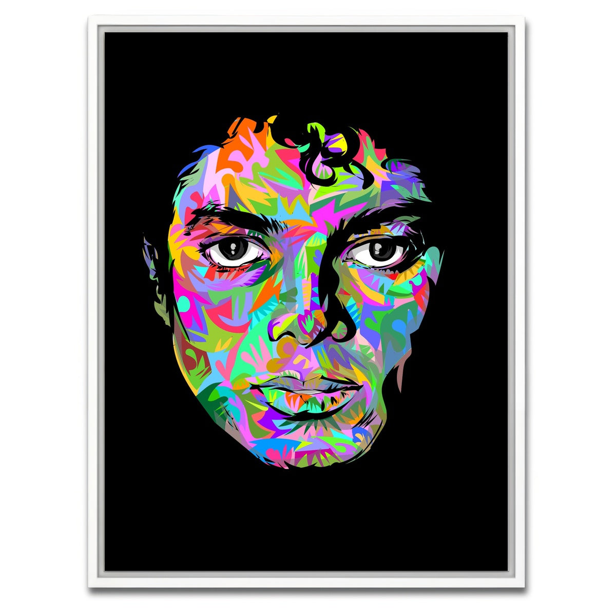 AUTO-MOCKUP WHITE | Michael Jackson Black Out | 1 Piece | White Framed Canvas | group=3x4