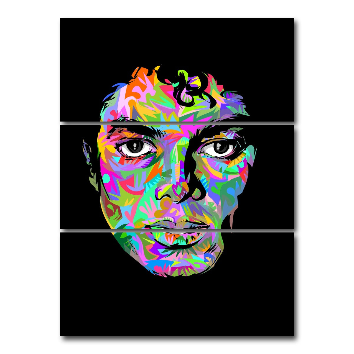 AUTO-MOCKUP WHITE | Michael Jackson Black Out | 3 Piece | Gallery Wrap Canvas | group=8x18_stacked