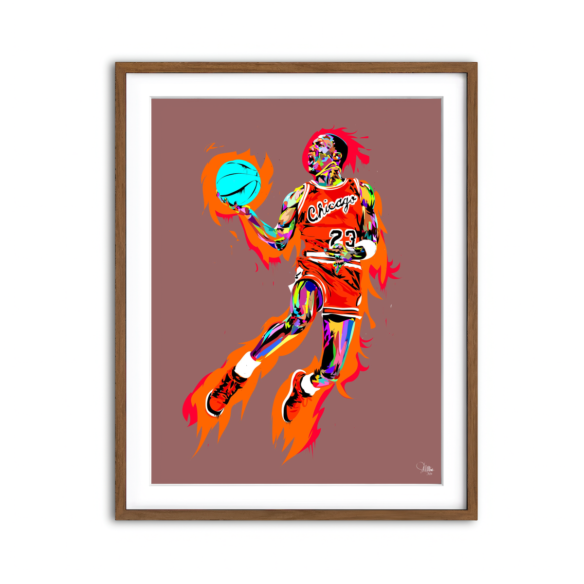 Framed Print 3x4 Walnut