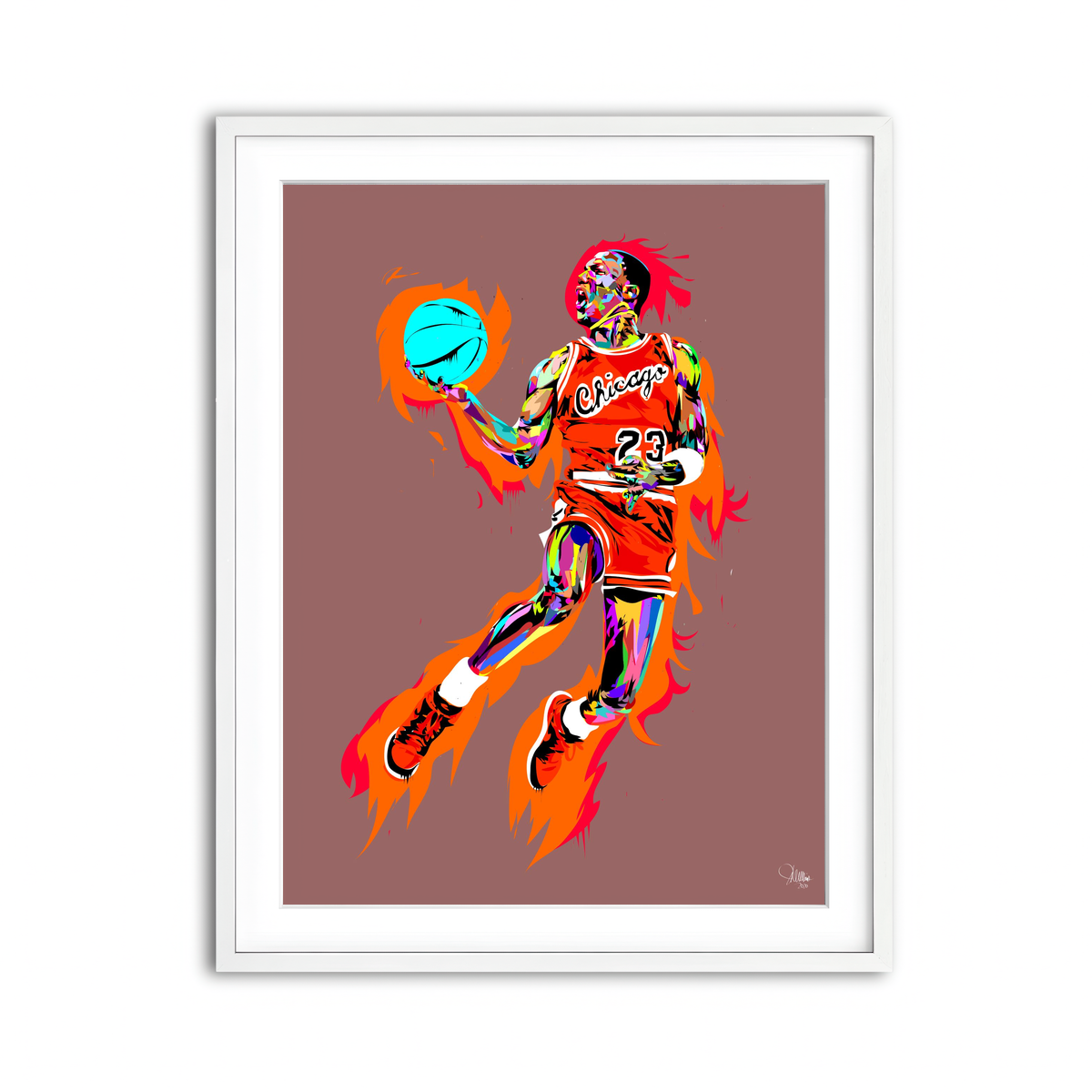 Framed Print 3x4 White