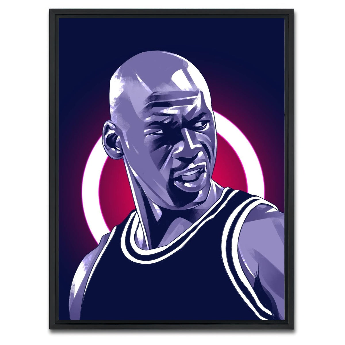 AUTO-MOCKUP WHITE | Michael Jordan | 1 Piece | Black Framed Canvas | group=3x4