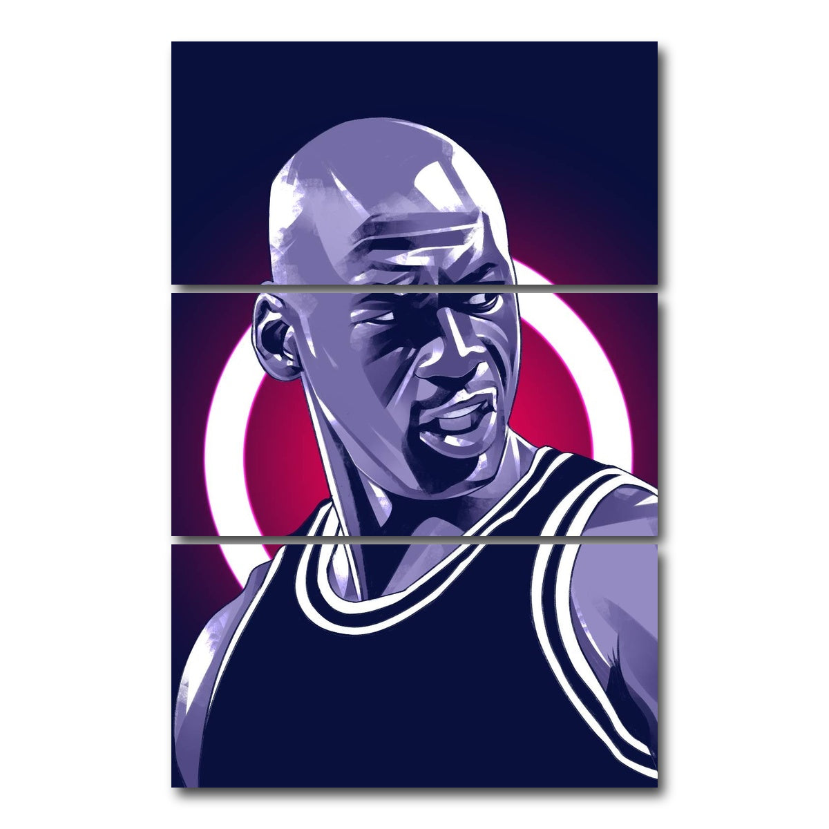 AUTO-MOCKUP WHITE | Michael Jordan | 3 Piece | Gallery Wrap Canvas | group=12x24_stacked