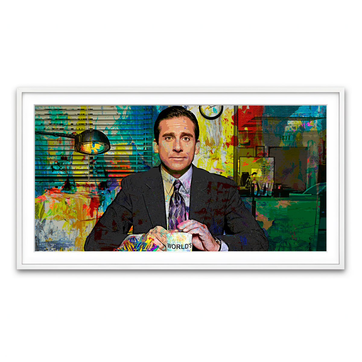 Framed Print 2x1 White