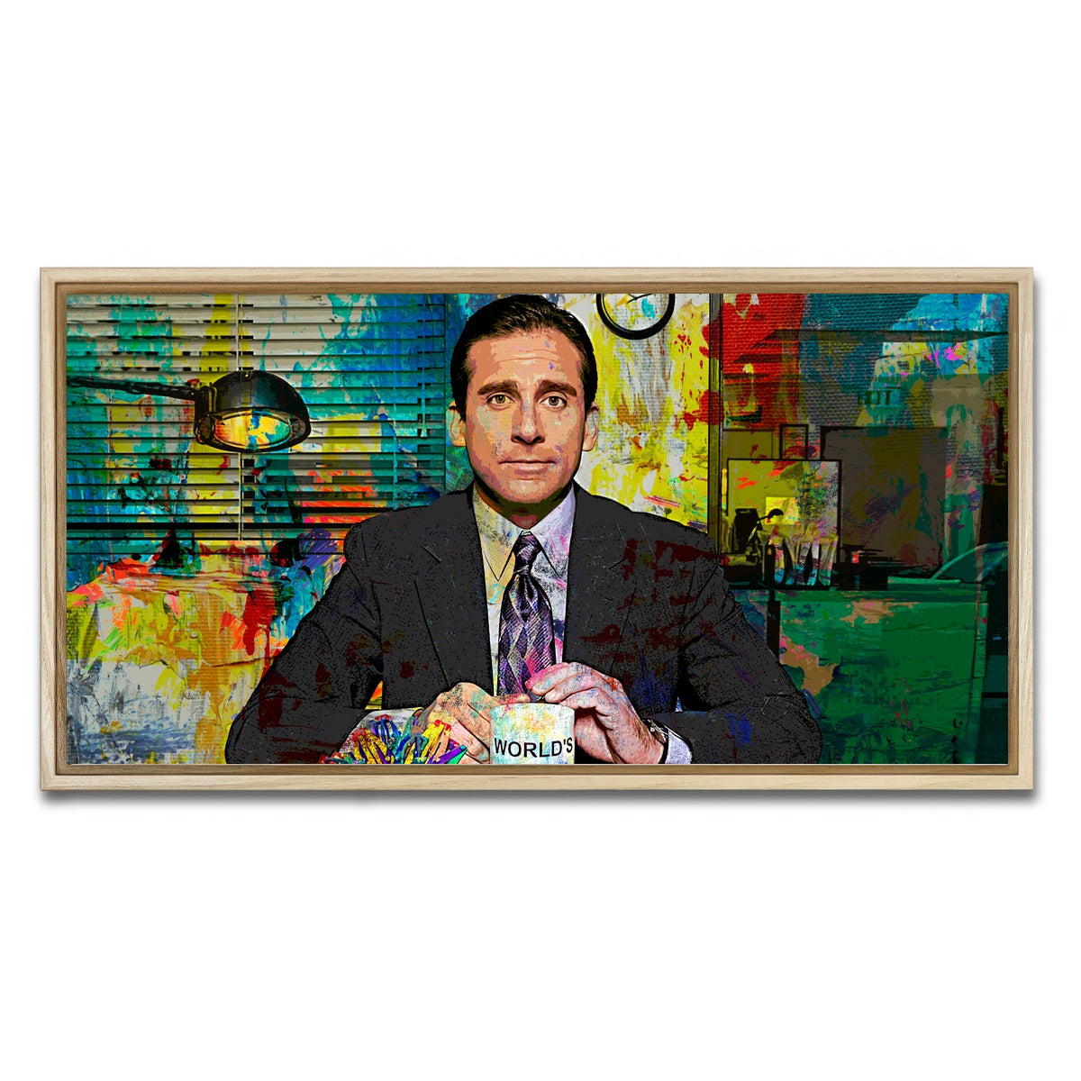 AUTO-MOCKUP WHITE | Michael Scott | 1 Piece | Natural Framed Canvas | group=2x1