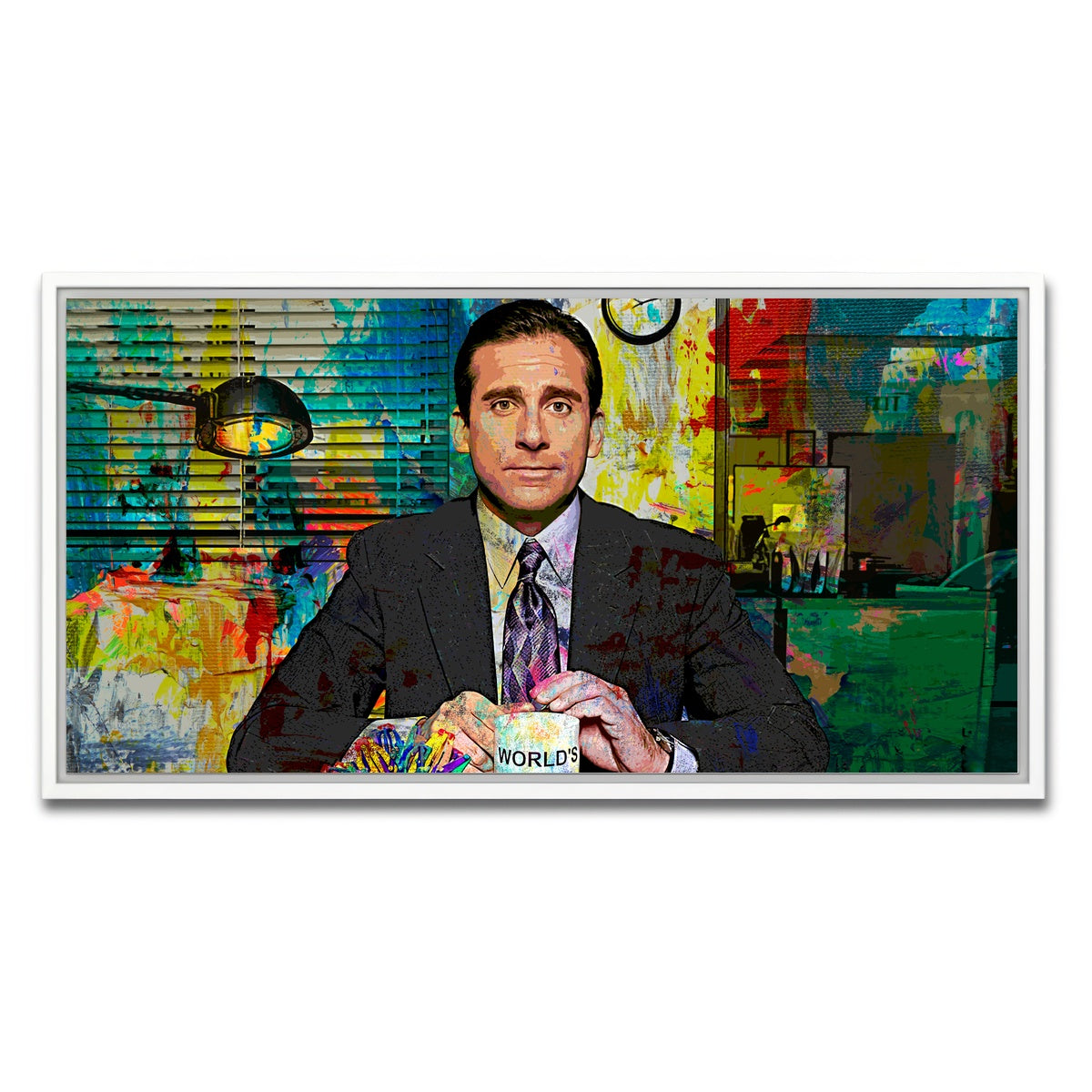 AUTO-MOCKUP WHITE | Michael Scott | 1 Piece | White Framed Canvas | group=2x1