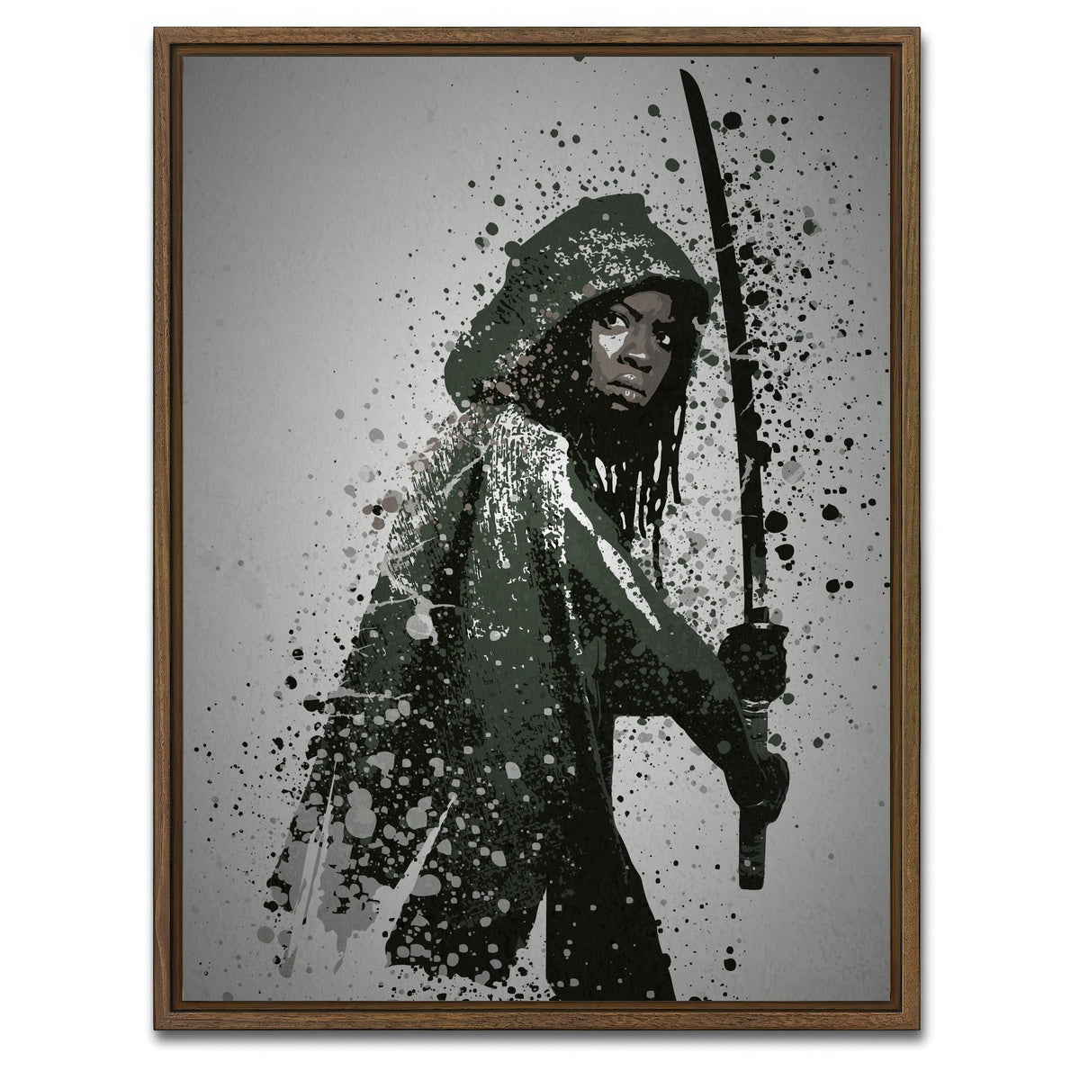 AUTO-MOCKUP WHITE | Michonne | 1 Piece | Walnut Framed Canvas | group=3x4