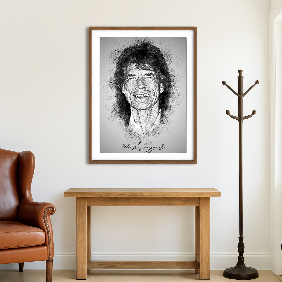 AUTO-MOCKUP ROOM | Mick Jagger Wall Art