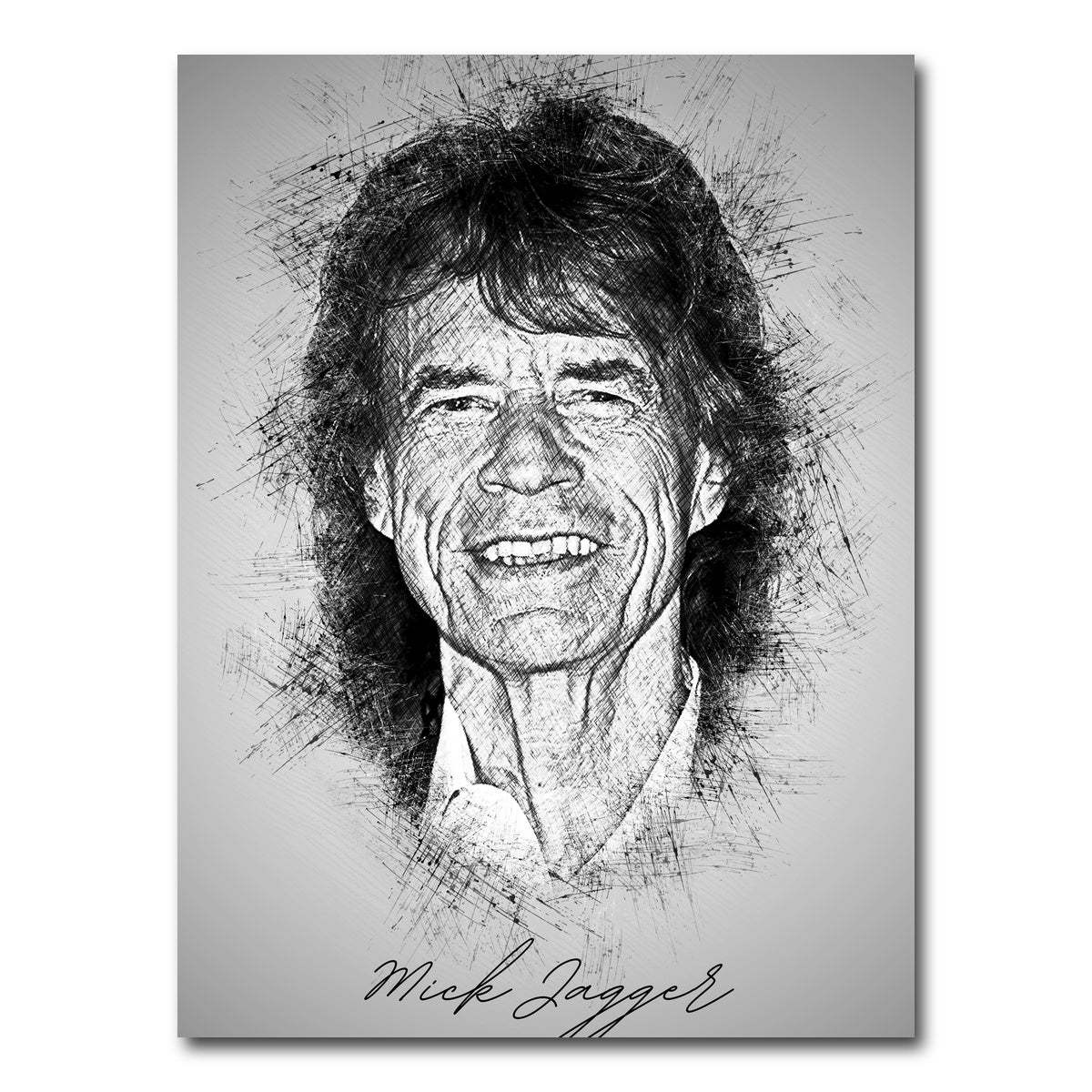 AUTO-MOCKUP WHITE | Mick Jagger | 1 Piece | Gallery Wrap Canvas | group=3x4
