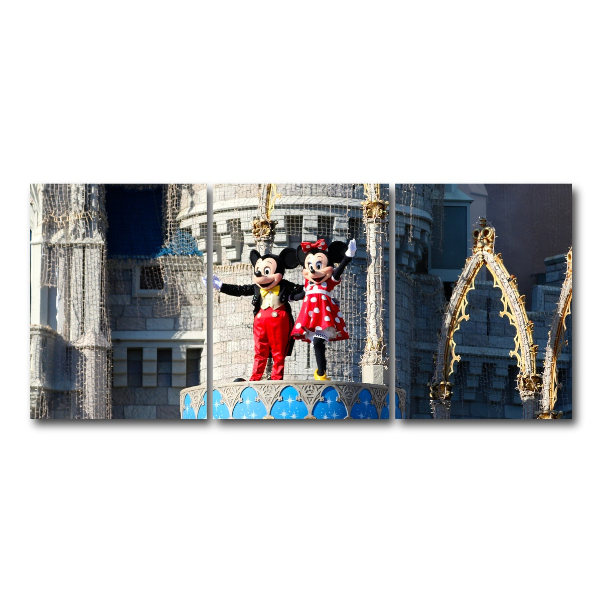 AUTO-MOCKUP WHITE | Mickey & Minnie Disney World | 3 Piece | Gallery Wrap Canvas | group=18x24