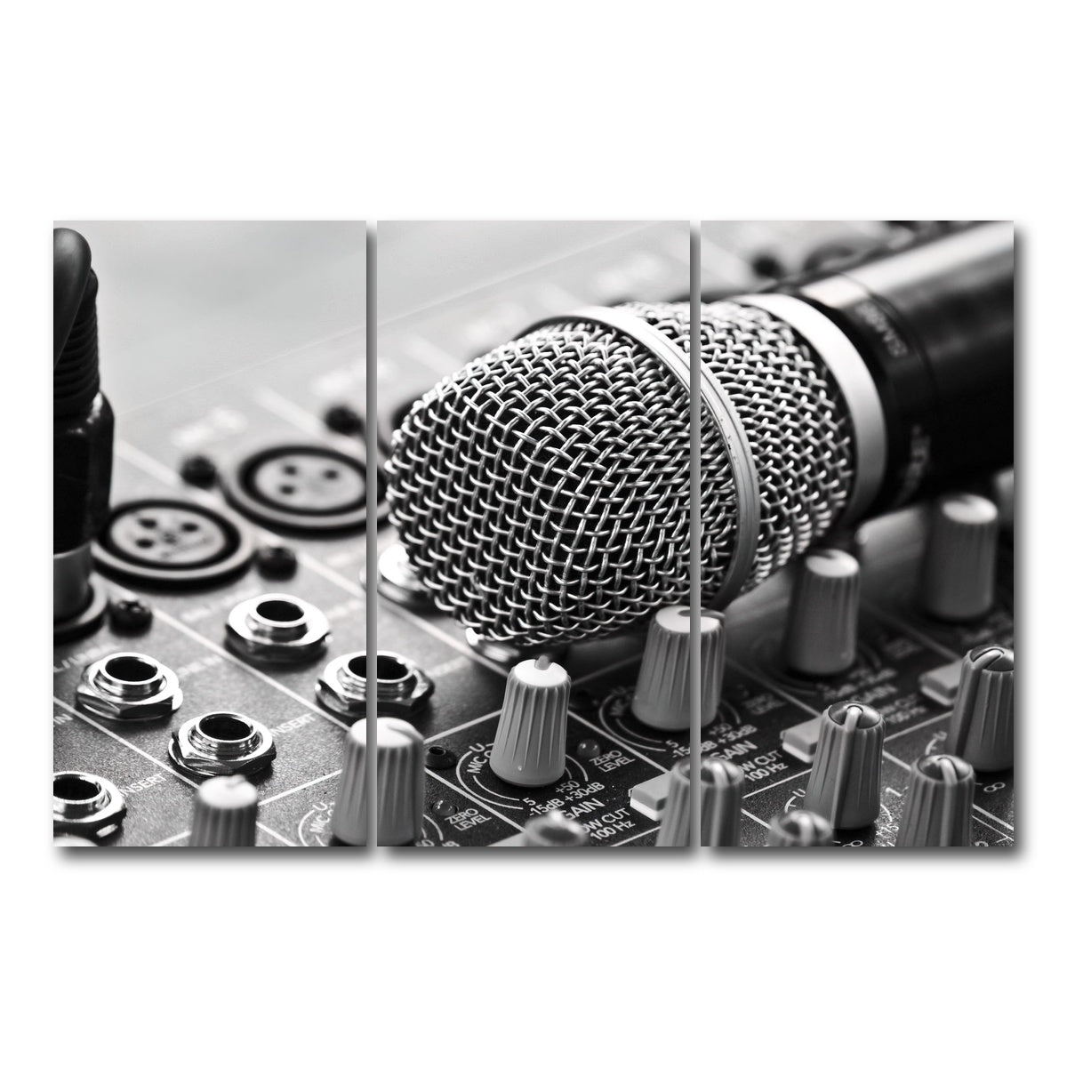 AUTO-MOCKUP WHITE | Microphone Mixer | 3 Piece | Gallery Wrap Canvas | group=12x24