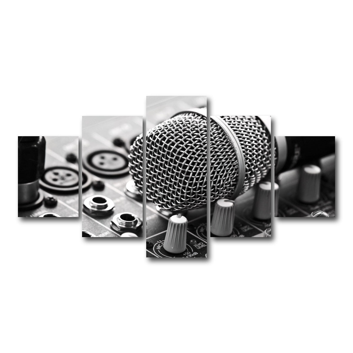AUTO-MOCKUP WHITE | Microphone Mixer | 5 Piece | Gallery Wrap Canvas | group=5_short