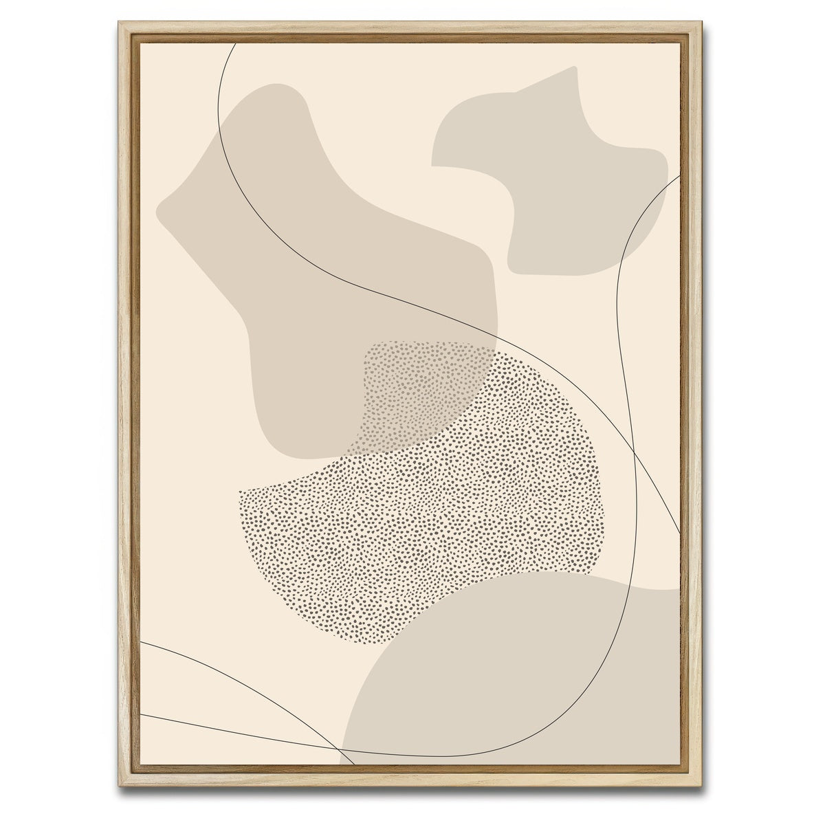 AUTO-MOCKUP WHITE | Mid-Century Modern No. 2 | 1 Piece | Natural Framed Canvas | group=3x4